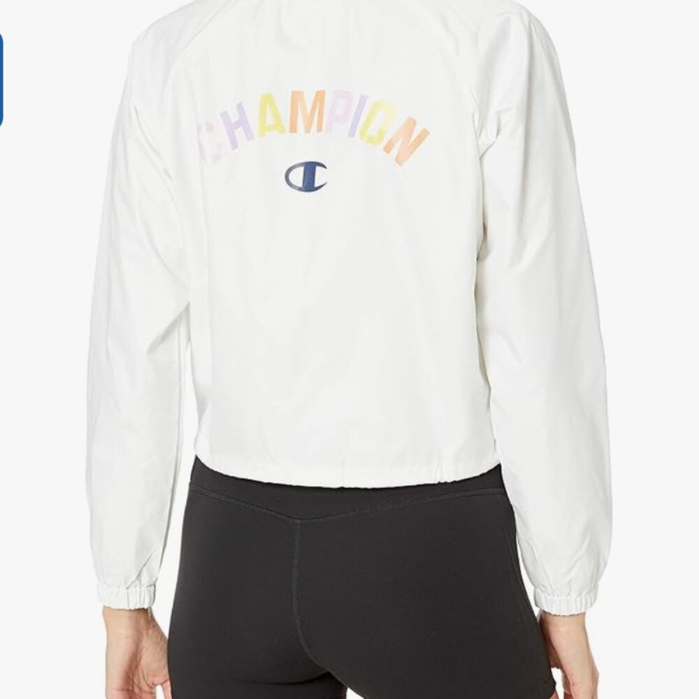 Champion Women's‎ Large Jacket Champion Women's Cropped Coaches Jacket